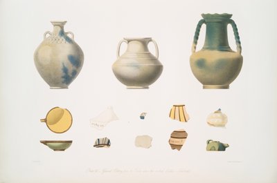 Glaseret keramik fra gravene over det centrale bygningsværk, Nimroud [Calah] af Austen Henry Layard