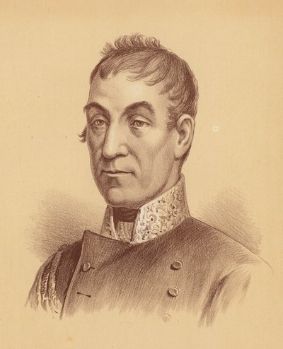 Generalmajor Lachlan Macquarie, femte guvernør i New South Wales (farvelitografi) af Australian School