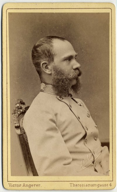 Portræt af kejser Francois Joseph af Østrig (1830-1916) og konge af Ungarn (1867-1916), fra huset Habsburg-Lorraine. Foto af Victor Angerer-værkstedet i Wien. af Austrian Photographer