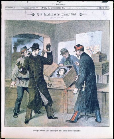A Terrible Cargo, forsiden af Illustrierte Zeitung, marts 1897 af Austrian School