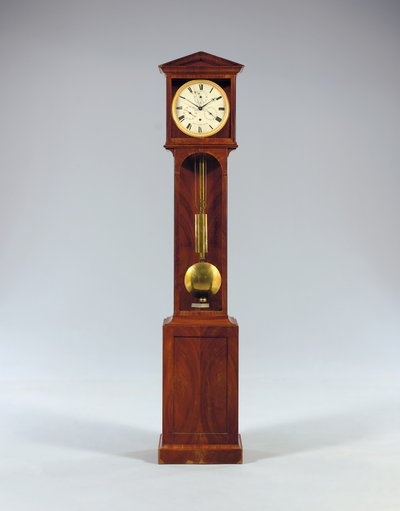 En månedsgående bodenstanduhr med ligning af tid og fuld kalender, 1806 af Austrian School