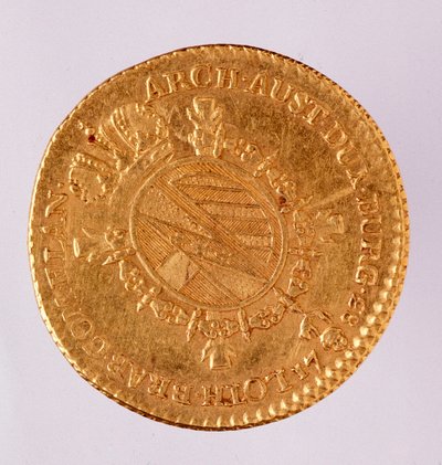 Østrigsk gylden doubloon (doublon) af kejser Joseph II (1740-1790) 1783 Napoli, museo archeologico af Austrian School