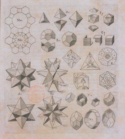 Geometriske former, fra Harmonices Mundi af Johannes Kepler (1571-1630) udgivet i Linz, 1619 af Austrian School