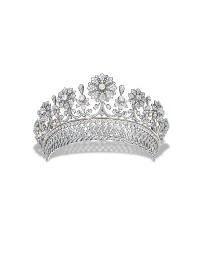 Kochert Antique Diamond Tiara (diamant, sølv og guld) af Austrian School