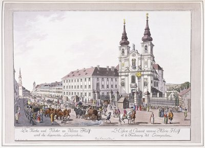 Sognekirke og Mariahilfs Kloster i Leimggruben af Austrian School