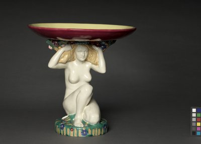 Piedestal Centerpiece, af Wiener Kunstkeramische Werkstätte Busch og Ludescher, ca. 1910-1915 af Austrian School