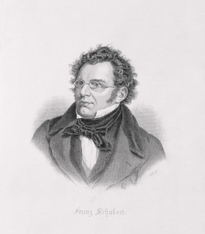 Portræt af Franz Schubert (1768-1827) af Austrian School