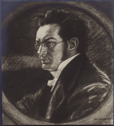 Portræt af Franz Schubert af Austrian School