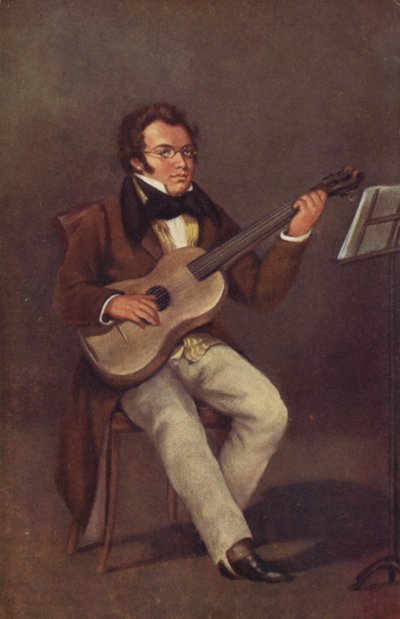 Portræt af Franz Schubert af Austrian School