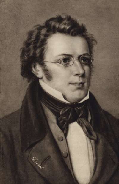 Portræt af Franz Schubert af Austrian School