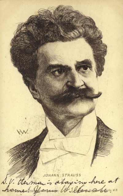 Portræt af Johann Strauss II af Austrian School
