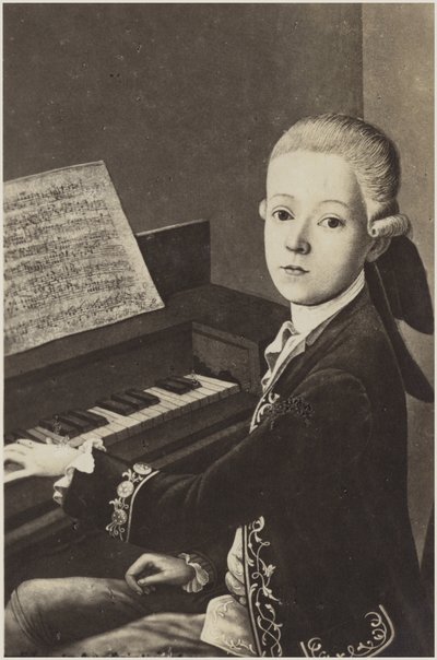 Portræt af Wolfgang Amadeus Mozart af Austrian School