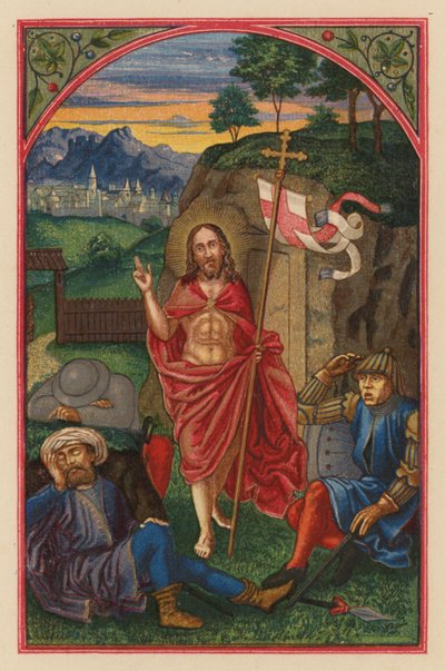 Resurrection D N J Chr (chromolith) af Austrian School
