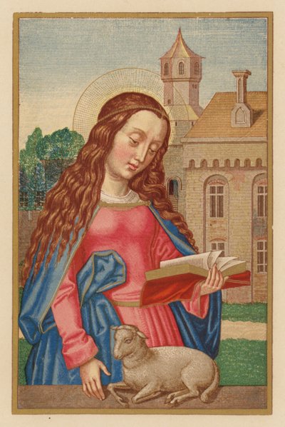 S Agnes (chromolitho) af Austrian School