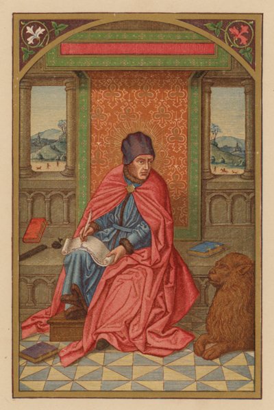 S Marcus Ev (chromolitho) af Austrian School