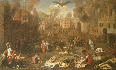 Stormen af Ofen den 6. september 1686 (olie på panel) af Austrian School
