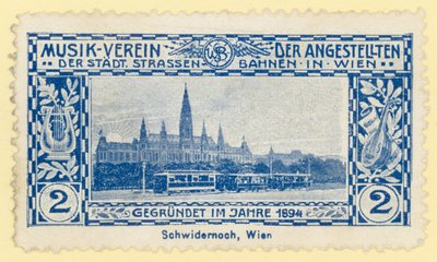 Sporvogn foran rådhuset, Wien af Austrian School