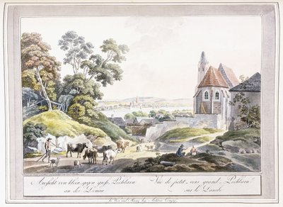 Udsigt over den lille og store Pechlarn ved Donau, 1779-1792 af Austrian School