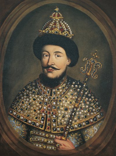 Portræt af zaren Alexis I Mikhailovich af Rusland 1629-1676, 1670