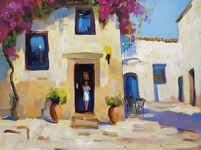 Indgangen til Bougainvillea Village af Avanesova Elena