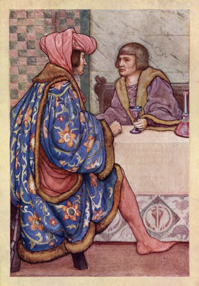 John Keats: Isabella, Or, The Pot Of Basil (farve litho) af Averil Mary Burleigh
