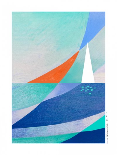 Geometrisk havsejlbåd af Awol Art Alex