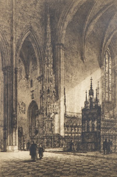 Ulm Cathedral, ca. 1902 (radering) af Axel Haig