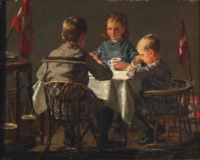 Kunstnerens tre børn af Axel Helsted