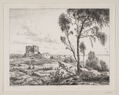 Parti ved Hammershus af Axel Theodor Kittendorff