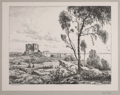 Parti ved Hammershus af Axel Theodor Kittendorff