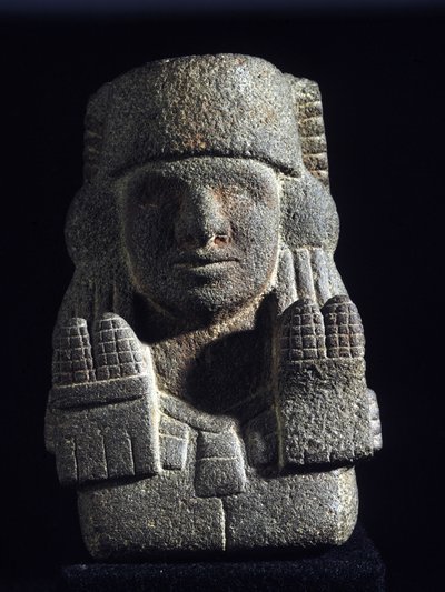 Aztec Art: repræsentation af Chicomecoatl (kaldet ausi Xilonen), gudinde for pigen og frugtbarheden. Nationalmuseet for antropologi, Mexico af Aztec Aztec