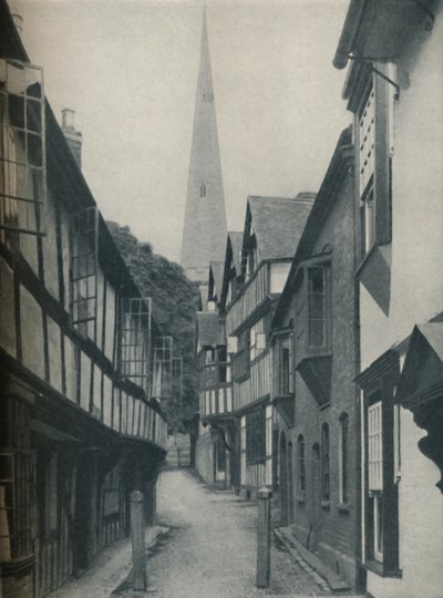 Fair Homes samlet rundt om et tårn, der peger mod himlen, c1935 af BC Clayton