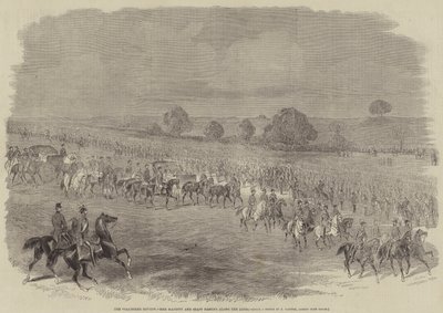 Frivilligrevyen, Hendes Majestæt og Stab passerer langs Linjerne af B. Clayton