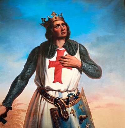 Portræt af louis ix konge af frankrig kaldet saint louis af B. Strobl