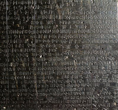 Diorit stela med Code of Hammurabi af Babylonian