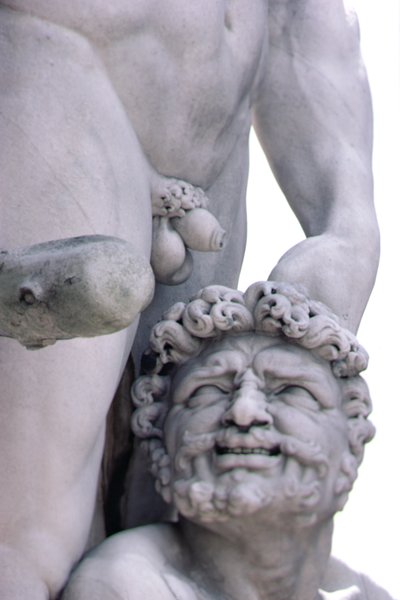 Detalje fra statuen af Hercules og Cacus, 1534 af Baccio Bandinelli
