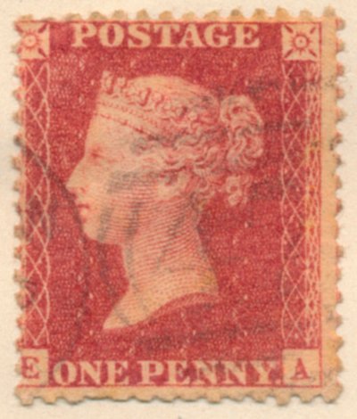 The Penny Red frimærke, 1841 af Bacon and Co Perkins