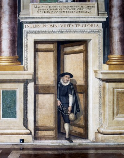 Falsk dør (1500-tallet), af Baldassare Croce (1558-1628), fresco, sydvæg af Regal Room, Rådhus, Rom, Lazio, Italien af Baldassare Croce