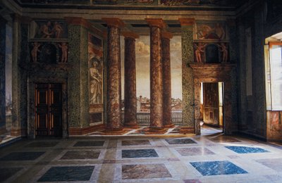 Fresco i Hall of Perspectives af Baldassarre Peruzzi