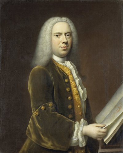 Portræt af en mand, sandsynligvis Cornelis Troost (1696-1750) af Balthasar Denner