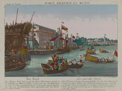 ?Udsigt over New York?, omkring 1776 af Balthasar Friedrich Leizelt
