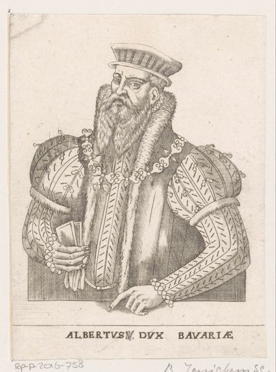 Portræt af Albrecht V, Hertog van Bavaria af Balthasar Jenichen