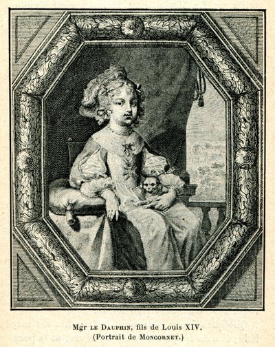 Cabanès, uddannelse af prinser005 Mgr. Dauphin, søn af Louis XIV af Balthasar Moncornet