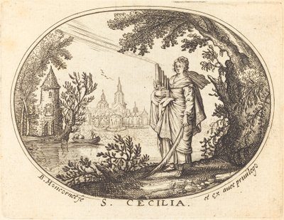 Sankt Cecilia i et landskab af Balthasar Moncornet