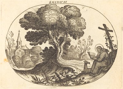 Sankt Egidius og en dåe af Balthasar Moncornet
