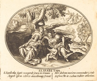 Saint Elizabeths flugt med spædbarnet Saint John af Balthasar Moncornet