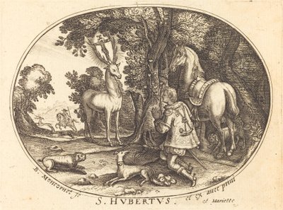 Sankt Huberts vision af Balthasar Moncornet