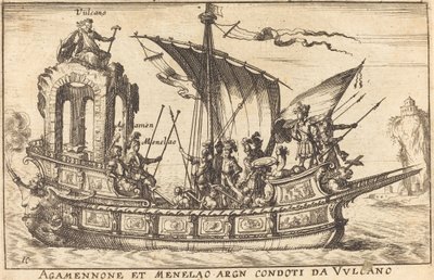 Agamemnon og Menelaos var gift med Vulcan af Balthasar Moncornet after Remigio Cantagallina