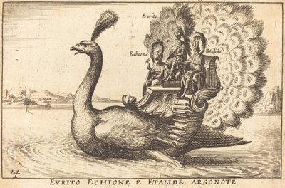 Evrytus Echione fra Argonauten Etalides af Balthasar Moncornet after Remigio Cantagallina