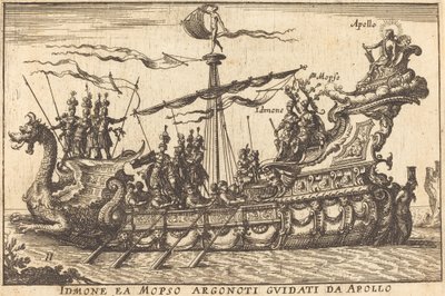 Identificerede Mopso Argonoti med guiderne fra Apollo af Balthasar Moncornet after Remigio Cantagallina